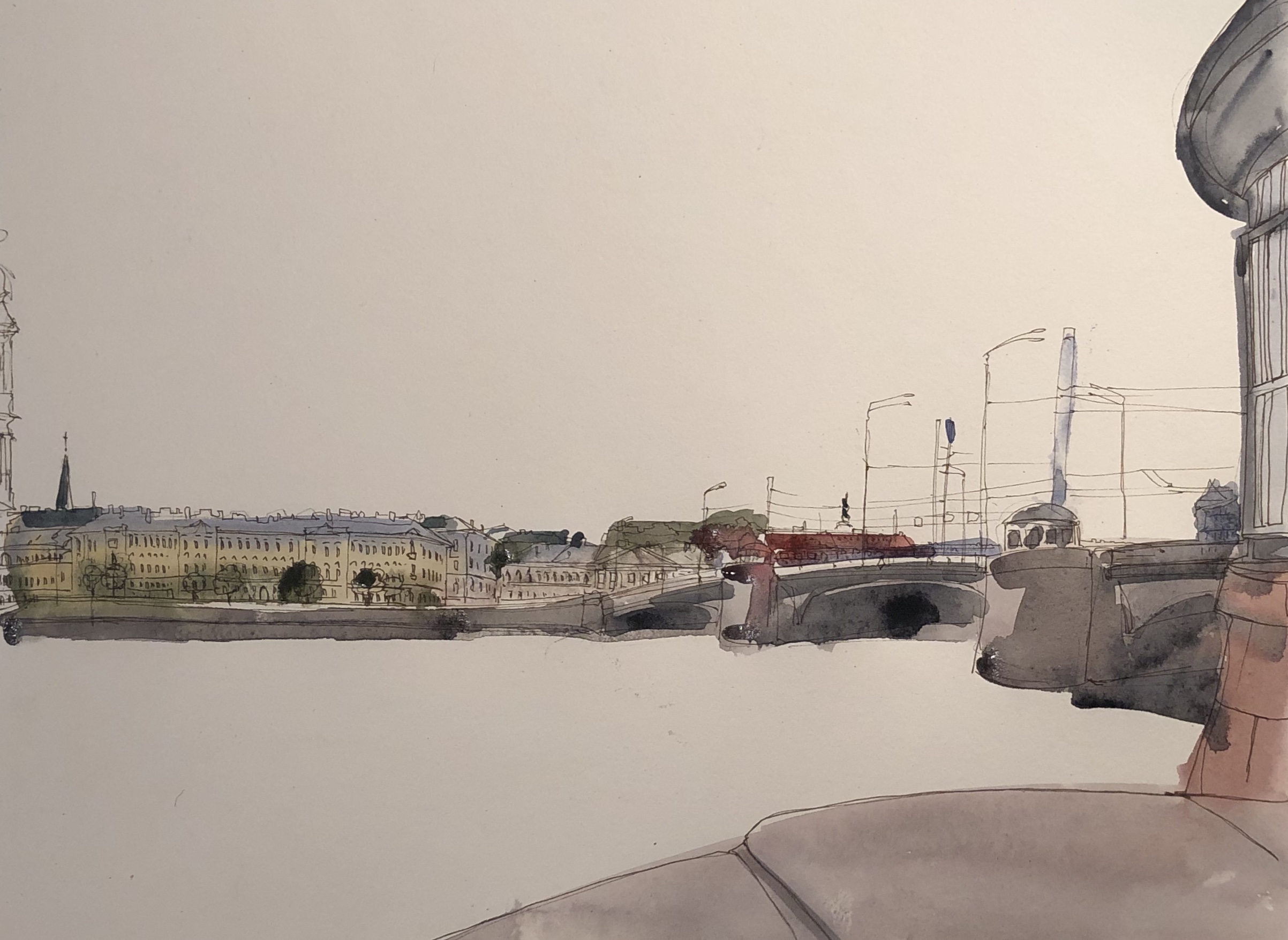 Экспонат #10. «Вид на набережную Макарова от Тучкова моста»